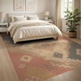 thumbnail image 3 of ODIKA 8'x10' Washable Area Rug Muted Earth Tones Geometric Design Intricate Symmetrical with Bold Shapes for Dining Room, Large Office, Lounge, Non-Slip Chair-Friendly Mat, 3 of 7