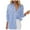 Blue, variant on Jkety Long Sleeve Button Up Shirts for Women Womens Button Down Shirts Cotton Striped Dress Shirt Long Sleeve Collared Office Work Pinstripes Blouses Tops Yellow,M