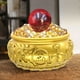 thumbnail image 1 of Cuenco del tesoro Feng Shui, figura de prosperidad y riqueza, regalo de inauguración de casa, cuenco para dinero, de latón con forma de cornucopia diámetro 4 cm, 1 of 8