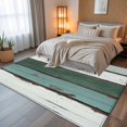 thumbnail image 5 of 6x9 Area Rugs, Green Gray White Non-Skid Rubber Backing Large Rectangle Rugs - Living Room Bedroom Home Office, Country Vintage Gradient Wooden Plank Indoor Floor Mat Carpets Washable Rug, 5 of 9