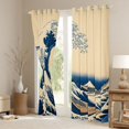 thumbnail image 3 of Homewish Natural Sencery Curtains Pack of 2 (42x84 Each),Japanese Style Curtains Blackout,Beige Blue Bedroom Curtains For Men Women,Luxury Bedroom Decor, 3 of 6