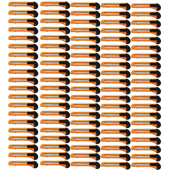 600x Bulk Utility Knife Box Cutters Snap Off Blade Neon Orange