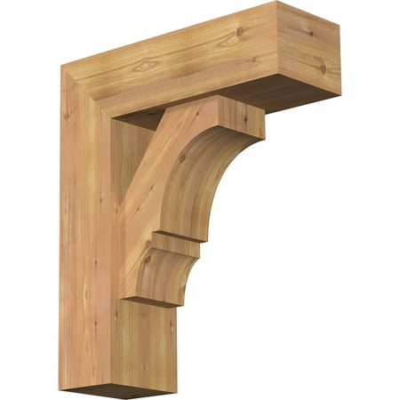 

Ekena Millwork 7 1/2 W x 22 D x 26 H Balboa Block Smooth Bracket w/ Offset Brace Western Red Cedar