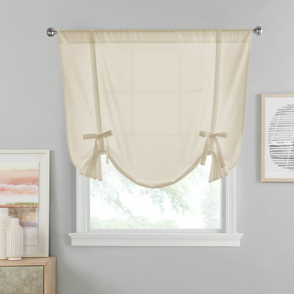 Vue Window Solutions Kingsbury 63 x 42 Tie Up Shade in Natural