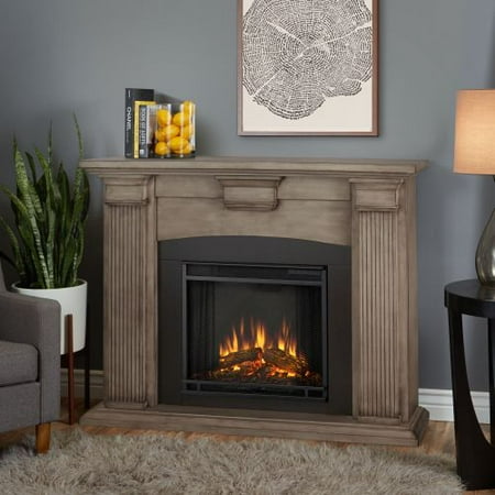 Adelaide Indoor Electric Fireplace Dry Bush White