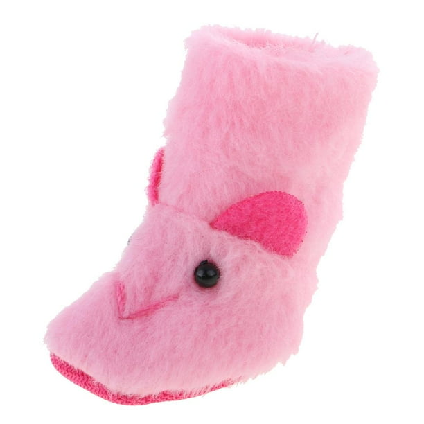 Zapatos de muñeca 1/6 Cute Rabbit Plush Snow Boots Zapatos Para Muñecas Blythe De 12 '' Rosa Fanmusic Zapatos de muñeca