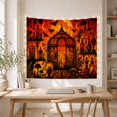 thumbnail image 5 of Apothecary Greenhouse Entirely with Silhouettes Fiery Gradient, Spooky Gothic for Gothic Decor Fans, Wall Decor, Halloween Gift, Tapestry Wall Hanging for Dorm and Living Room, 5 of 7