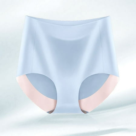 

B91xZ Lingerie For Women Women s Panties Fashion Briefs Waist Underpants High Breathable Outfits for Women Light Blue L