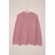 thumbnail image 2 of ABPHQTO Suéter rosa con cuello henley y hombros caídos con aberturas para mujer, 2 of 5