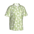 thumbnail image 3 of Xecao Rabbit And Carrot (2) print Hawaiian shirt - a stylish short-sleeve button-down for men, perfect for casual beach and tropical outings., 3 of 9