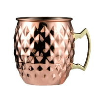 BLEEUS Moscow Mule Mug Stainless Steel Beer Cup Cocktail Mug Coffee Cup Kitchen Daily Supplies (Copper B)