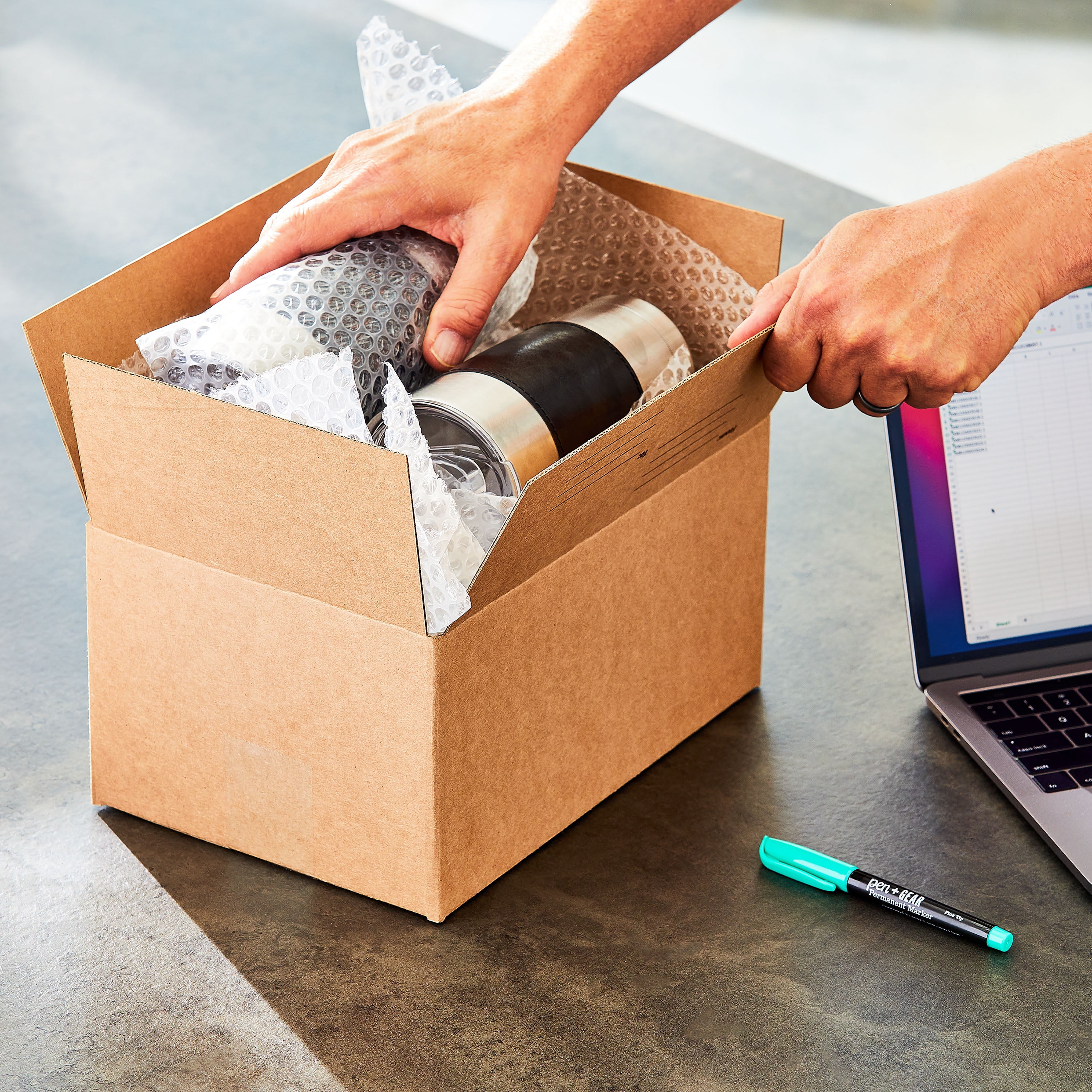 Pen+Gear, 11" x 7.5" x 5.5" Medium Shipping Box Pallet, 1,260 CT