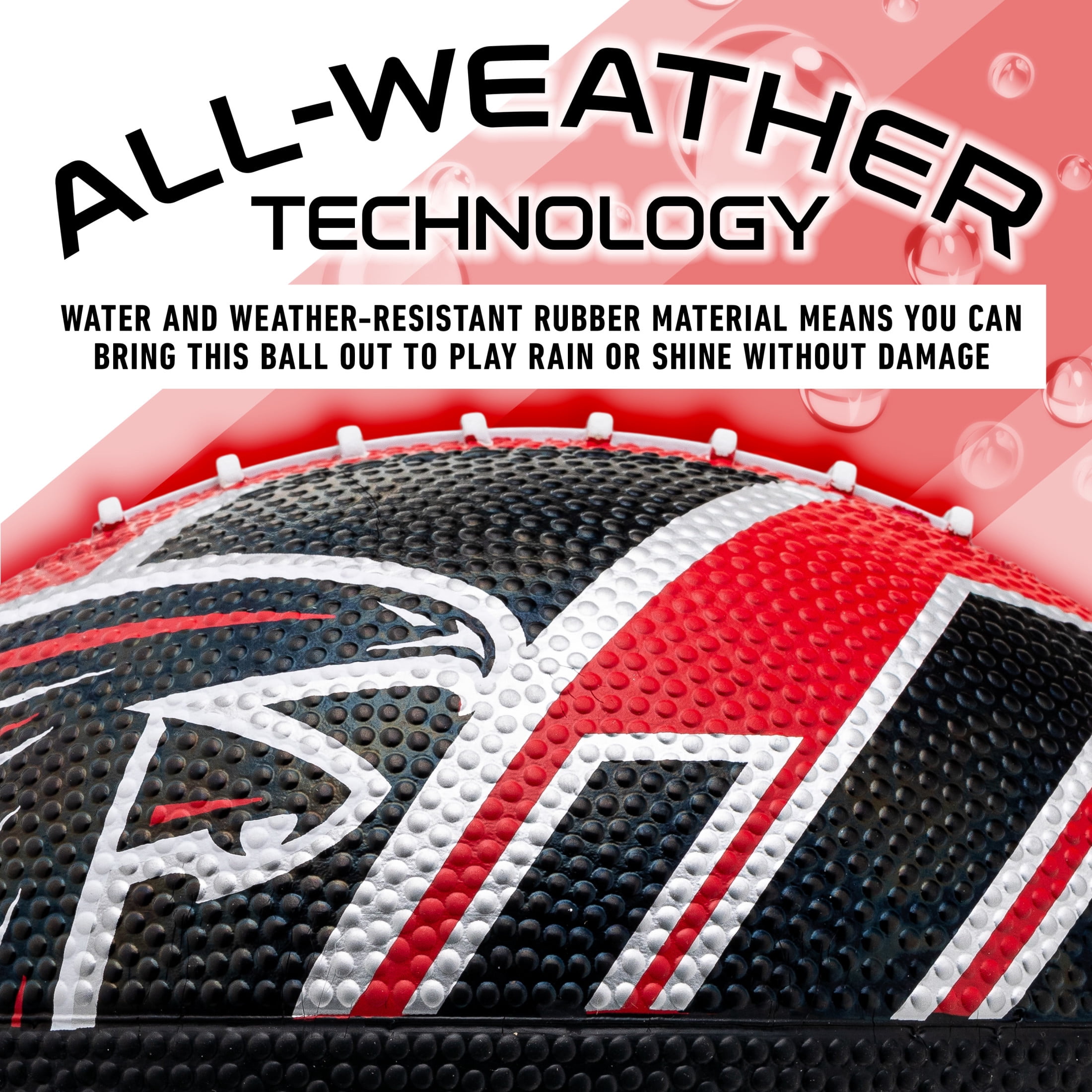 Franklin Sports NFL Atlanta Falcons Football - Youth Football -  Mini 8.5" Rubber Football - Perfect for Kids - Team Logos and Colors!