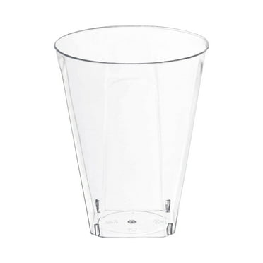 Smarty 7 oz. Clear Square Bottom Disposable Plastic Cups 500ct