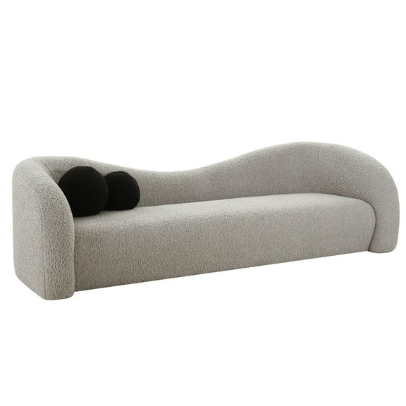 Leonie Grey Faux Shearling Sofa