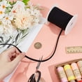 thumbnail image 3 of 21 Yards Elastic Cord 5mm Black Polyester Stretchy String for Hair Ties Headbands Stretchy Cord for Sewing Crafts and Art Projects DIY Black, 3 of 9
