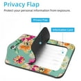 thumbnail image 3 of Square 2Pack PU Leather Flower Floral Cruise Luggage Tag with Privacy Cover and Stainless Steel Ring - Suitable for Travel Handbags Backpacks Luggage Tags, 3 of 6