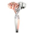 thumbnail image 3 of Halo Engagement Ring for Women - 0.48ct Yellow Moissanite in 14K White/Rose Gold Promise Ring, 3 of 7
