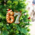 thumbnail image 3 of WKSCLPAI Christmas 67 Ornament Funny 67 Meme Ornaments 2D Acrylic Xmas Tree Hanging Decorations - Cute Gingerbread Festive Decor Gift for Woman with Refined & Humor, 3 of 8