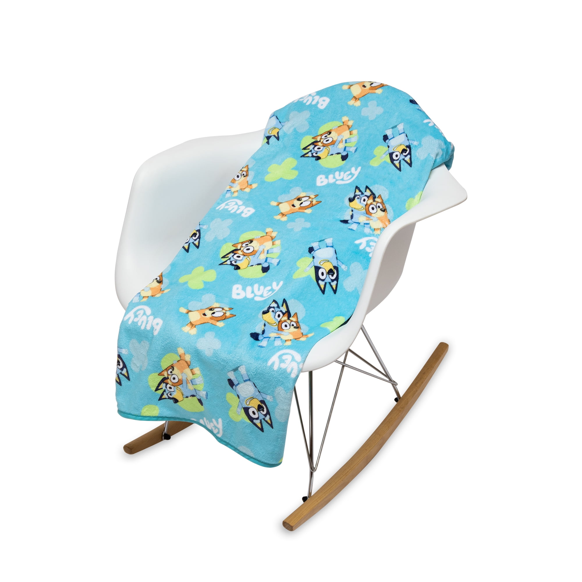 Bluey Plush Toddler Blanket Light Blue, 40" x 50", Boy or Girl