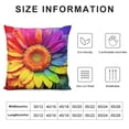 thumbnail image 5 of Chilfamy Flowers Rainbow Colorful Fashion Style Throw Pillow Covers Dirt-Resistant for Couch Sofa Living Room Bedroom Car, Zipper Closure 1PC 18x18in, 5 of 5