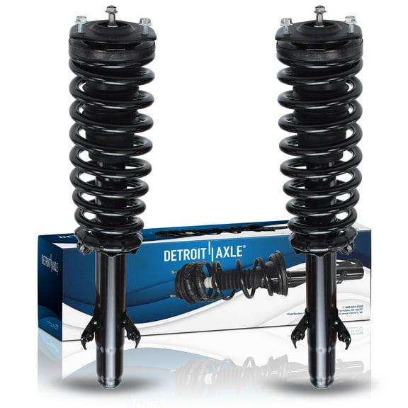 Detroit Axle - Front 2pc Struts for 2006-2009 Ford Fusion Mercury Milan Lincoln MKZ, 2 Struts w/Coil Sping Assembly 2006 2007 2008 2009 Replacement
