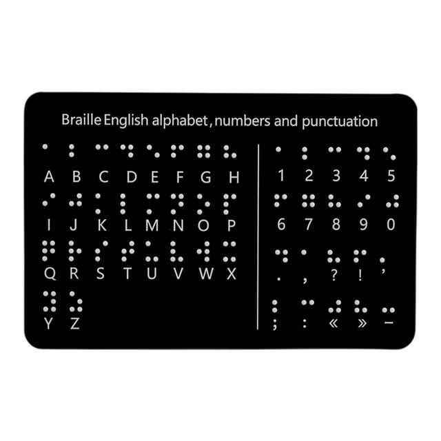 Tablero del alfabeto braille, herramienta educativa, ayuda didáctica, material escolar para el aprendizaje de braille, para niños ciegos, adultos y of