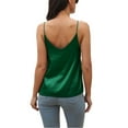 thumbnail image 4 of SAYOO Women Silk Satin Tops Vest Summer Sexy Camis Tank For Ladies Strappy Camisole Top Shirts V-neck Sleeveless Crop Tops Femme Cloth, 4 of 6