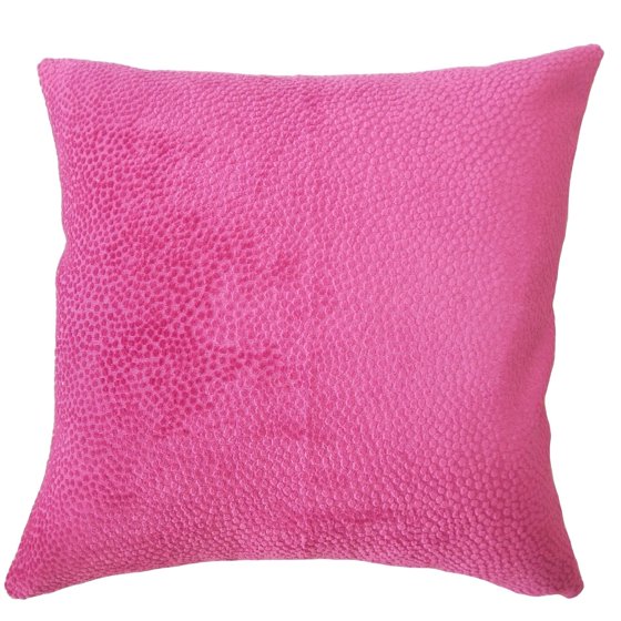 The Pillow Collection Haines Solid Down Filled Throw Pillow in Azalea - Walmart.com