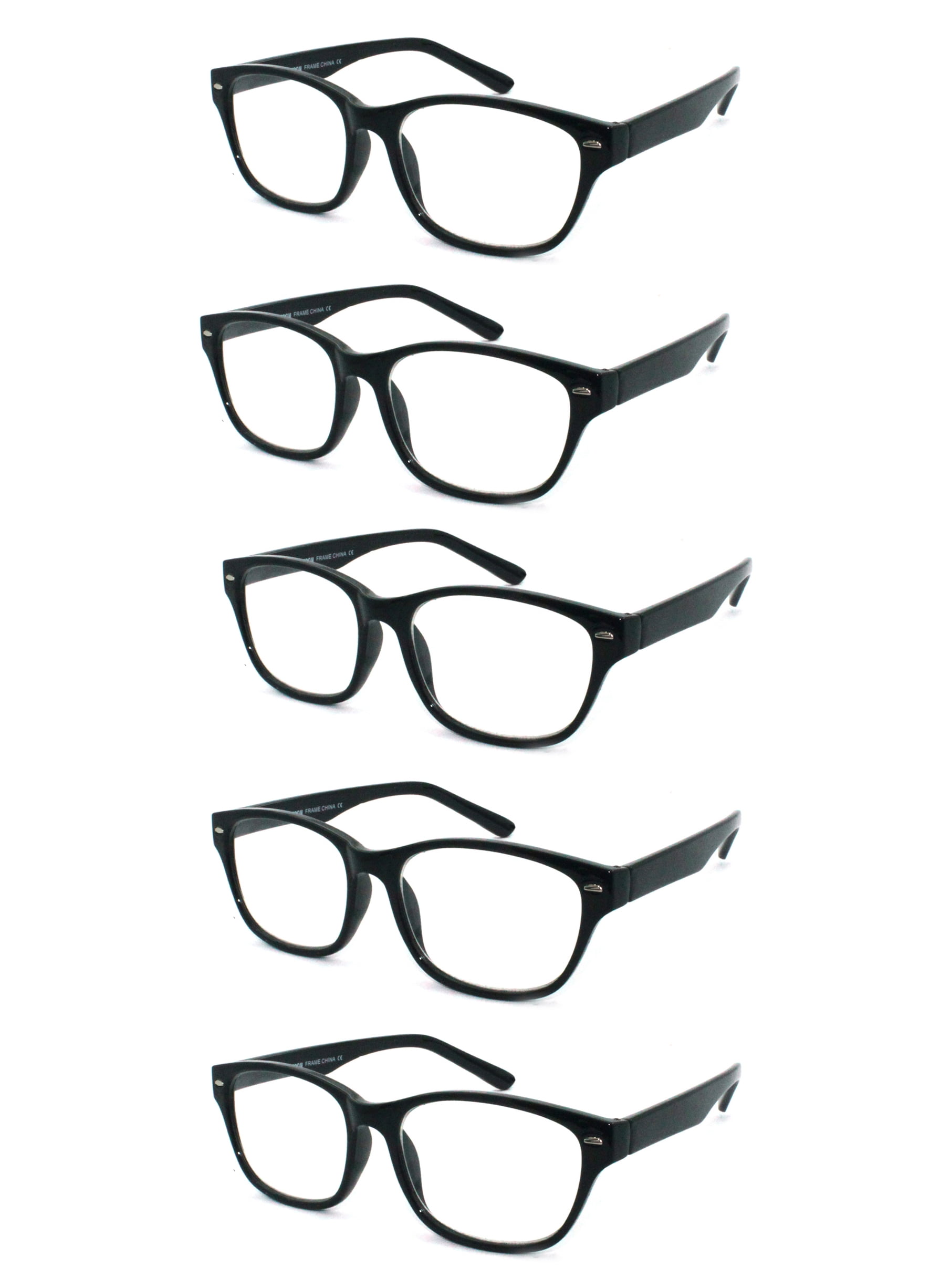 EYE ZOOM 5 Pairs Retro Readers Plastic Vintage Style Reading Glasses ...