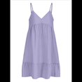 thumbnail image 3 of Vestido de Verano para Mujer 2025, Sin Mangas, con Tirantes Finos y Cuello en V, Informal, Estilo Swing. Púrpura L, 3 of 8