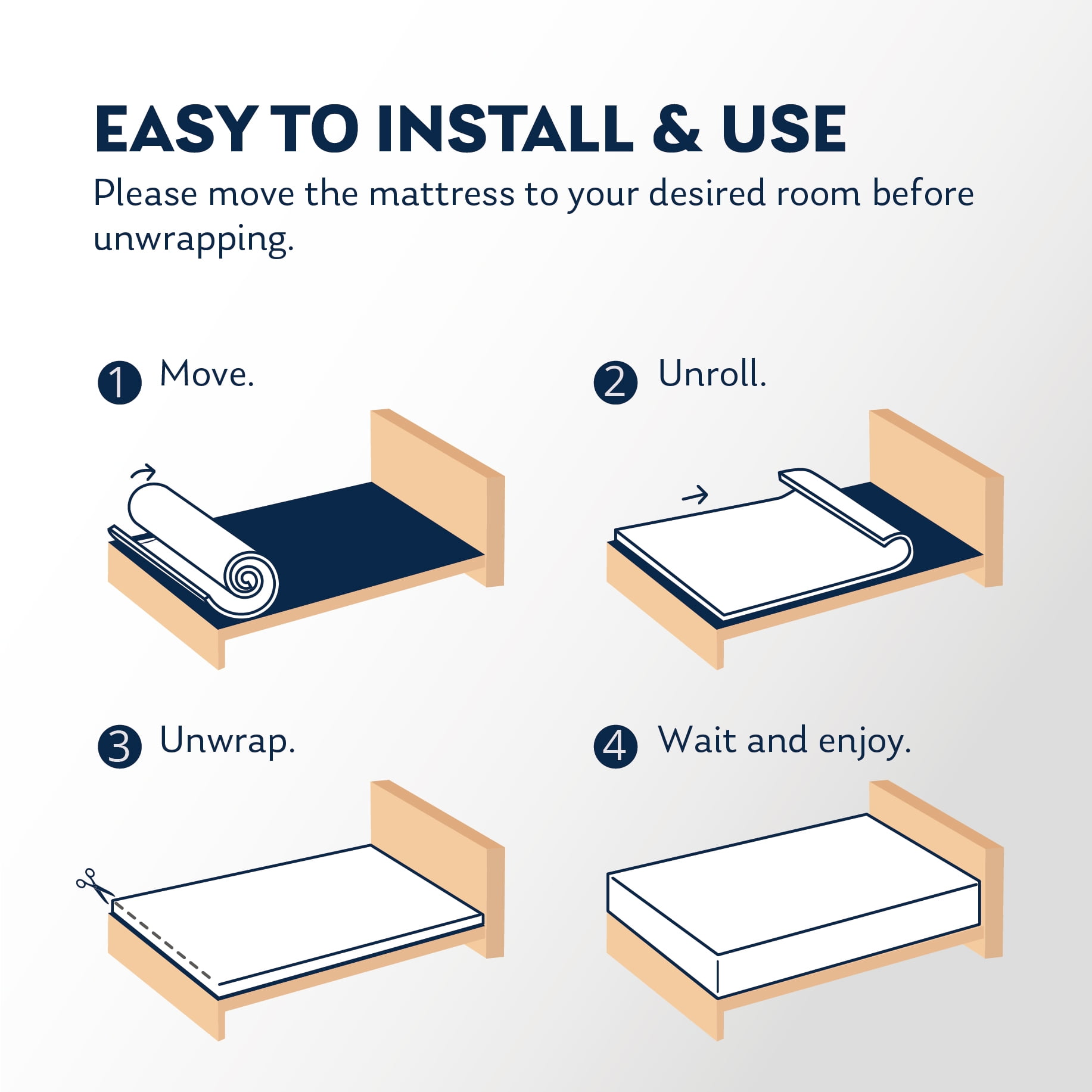 EGOHOME Black 14 inch Hybrid Mattress, Full Size Memory Foam Mattress, Pocket Spring