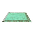 thumbnail image 2 of Ahgly Company Machine Washable Indoor Rectangle Abstract Turquoise Blue Modern Area Rugs, 7' x 10', 2 of 4