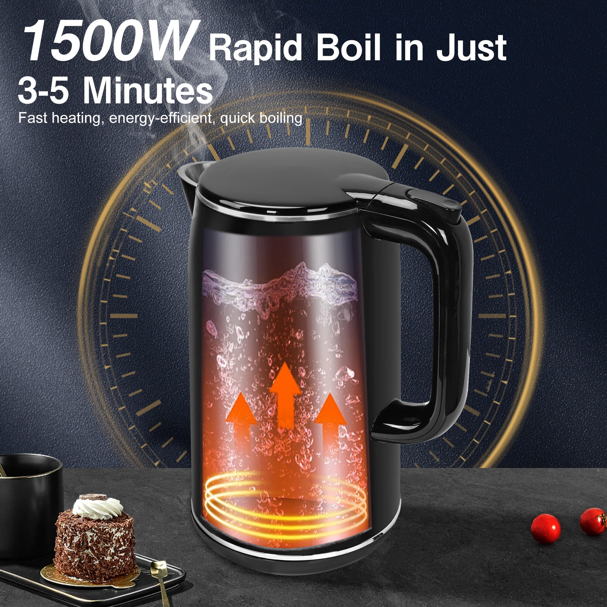 Smart Temp Digital Electric Kettle, 1500W Water Boiler Tea