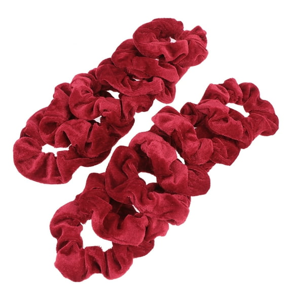 Zcyifa Woman Hair Ties 12pcs Elastic Hair Ties Pleuche Hair Rings Hair Ropes Fashion Hair Band Ponytail Holder for Women Lady Girls (Red)
