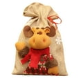 thumbnail image 4 of Christmas Drawstring Gift Bag 3D Xmas Decorations for Christmas Holiday Xmas Elk, 4 of 8