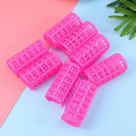 LEORX 8pcs Hairdressing Hair Rollers Duckbill Clip Plastic Tools for Home Use