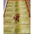 thumbnail image 2 of Stair Treads for Wooden Steps,Yellow Peel and Stick Stair Treads with Adhesive,Retro Oil Painting Modern Abstract Art Aesthetics Non Slip Indoor Stairs Runner Rugs Mats for Elders Dogs 8"x30" 10PCS, 2 of 7