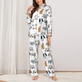 thumbnail image 2 of Sikiie Puppy Women's Long-Sleeve Shirt and Full-Length Bottom Pajama Set (s-xxl)-Small, 2 of 7