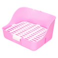 thumbnail image 4 of Small Animal Litter Box Toilet, Small Animal Toilet High Hardness Safe Compact Easy To Install Plastic Anti Scratch  for Hamsters Rabbits Blue,Yellow,Pink,White, 4 of 7