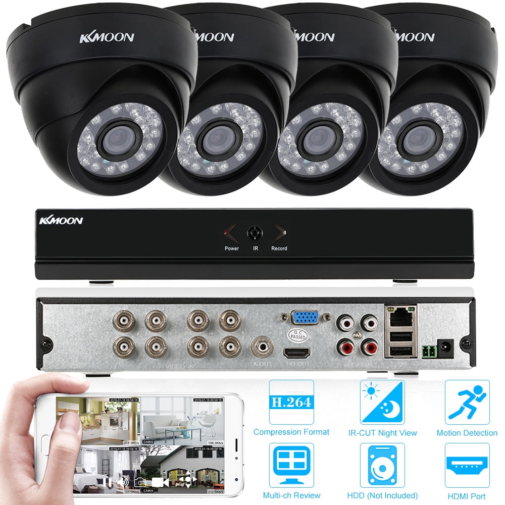 KKmoon 8Channel H.264 960H/D1 DVR Home Surveillance Security System
