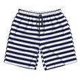 thumbnail image 3 of Uemuo Navy Blue And White Stripes Pattern Men's Swim Trunks Hawaiian Beach Bathing Suit Swimsuits Beach Quick-Dry Shorts with Pockets-3X-Large, 3 of 9