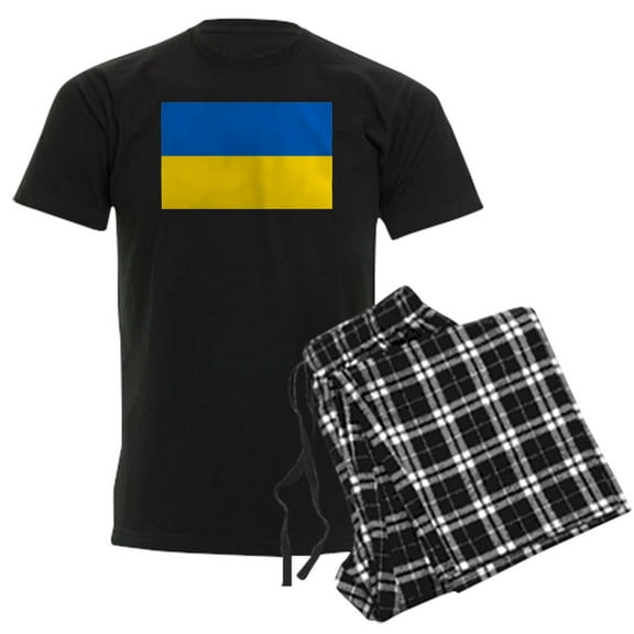 CafePress - Flag Of Ukraine Pajamas - Men's Dark Loose Fit Cotton Pajama Set