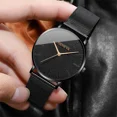 thumbnail image 4 of New Men Watch Luxury Bracelet Set Fashion Business Brown Leather Quartz Wrist Watches for Men Gift Set Relogio Masculino NO BOX, 4 of 5