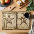 thumbnail image 2 of Independence Day Placemats Set of 6, Country Retro Western Star Ring Non-Slip Place Mats Washable Table Mats for Kitchen Dining Table Decorations Indoor/Outdoor, 2 of 9