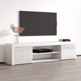 thumbnail image 4 of Dia 01 Floating TV Stand for TVs up to 80", Modern High Gloss 71" Entertainment Center, Wall Mounted TV Media Console with Storage Cabinets, 4 of 7