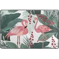 thumbnail image 4 of SKYSONIC 72x48in Patterns of Flamingos Area Rug, Palm Trees Leaves Non-Slip Floor Carpet for Indoor Living Dining Room and Bedroom Area, 4 of 7