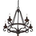 thumbnail image 2 of NBE5005RK Quoizel Lighting Noble Chandelier 5 Light Steel     -Traditional Installation, 2 of 6