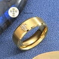 thumbnail image 4 of Mens Wedding Band Ring - 8mm Stainless Steel Engagement Promise Rings for Men Women, Cross Classic Ring with Cubic Zirconia for Men Jewelry Gift Ring Size 6 7 8 9 10 11, 4 of 7