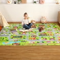 thumbnail image 5 of Haperlare Kids Rug 5 x 7 FT Classroom Rugs Game Play Area Rug Road and Traffic Carpet for Toddler Bedroom Nursery Playroom, Green/Gray, 5 of 5